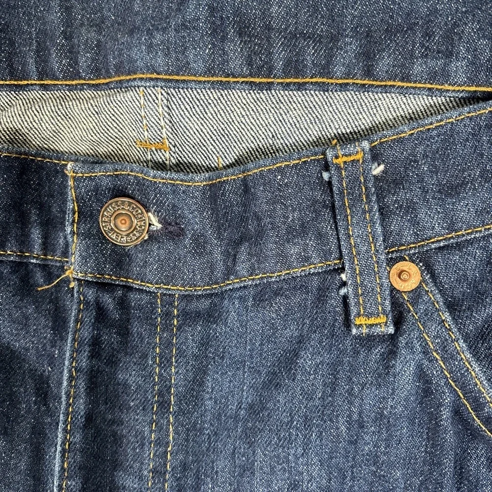 Vintage Levis 505 Orange Tab Jeans Mens Fit 38x33 Dark Wash Made in USA 1983 80s
